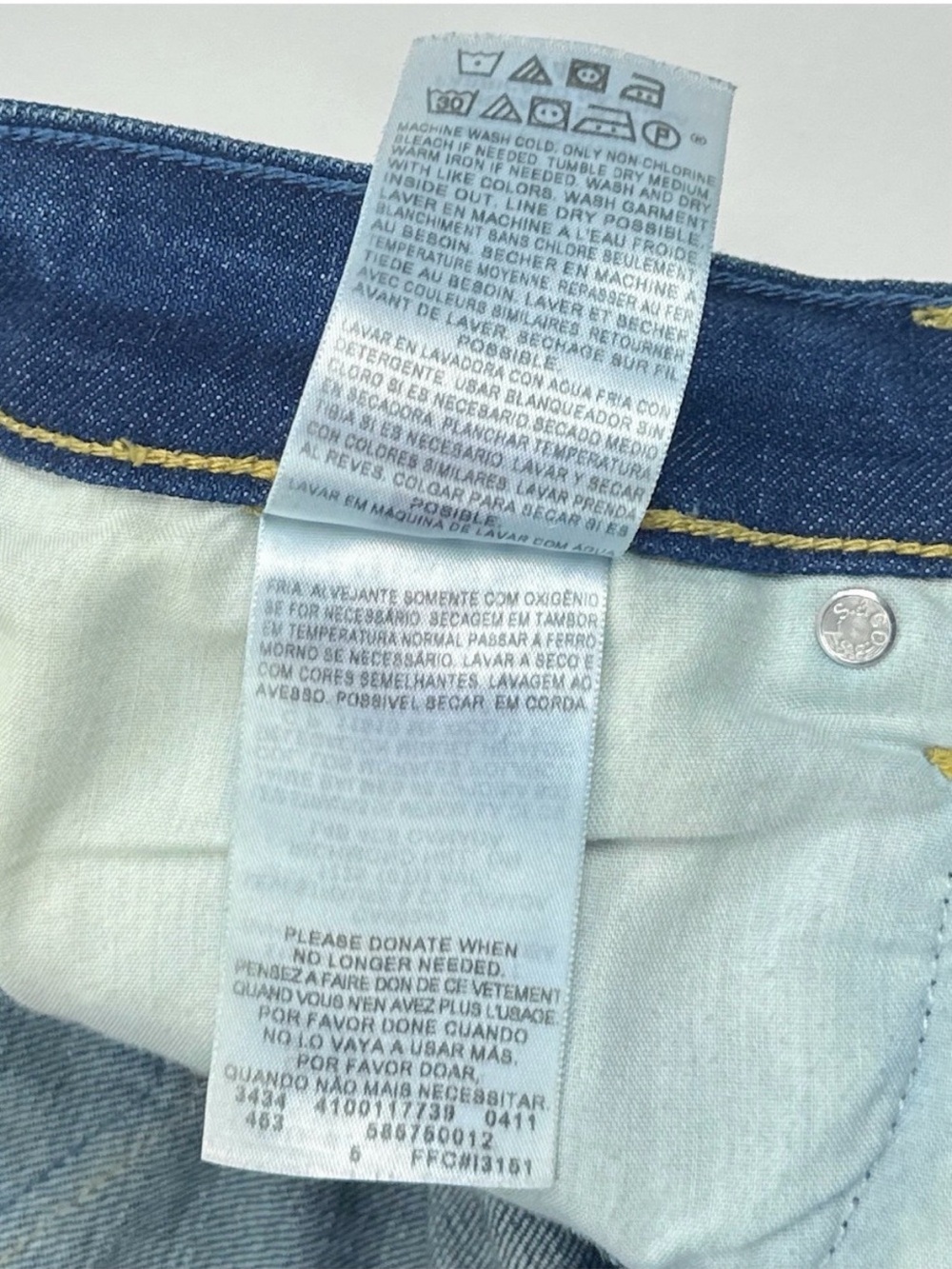 Levis The Original Mid Rise Skinny Womens Size 14M 32x31 Dark Blue Jeans Stretch - Picture 10 of 11